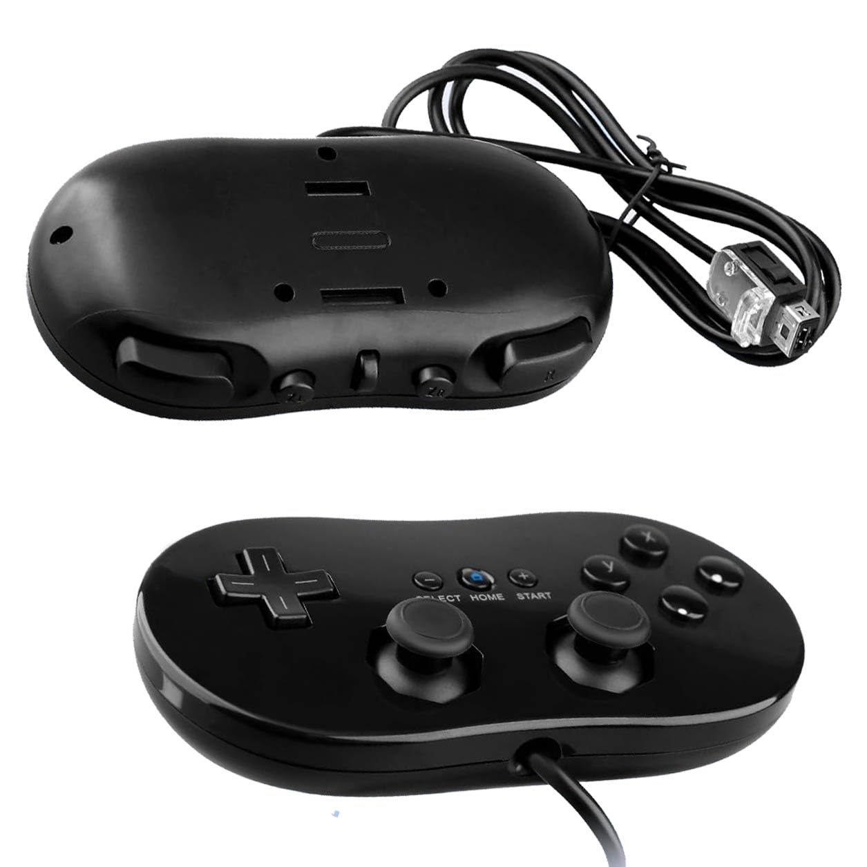 Manette classique valable pour Nintendo Wii couleur noir, manette classique, manette de jeu
