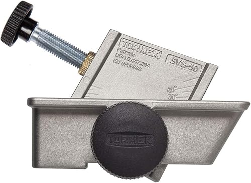 Afilador de bordes rectos o curvos Tormek SVS-50. La plantilla múltiple para afilar cinceles sesgados, gubias, herramientas de cuentas y más. Afila