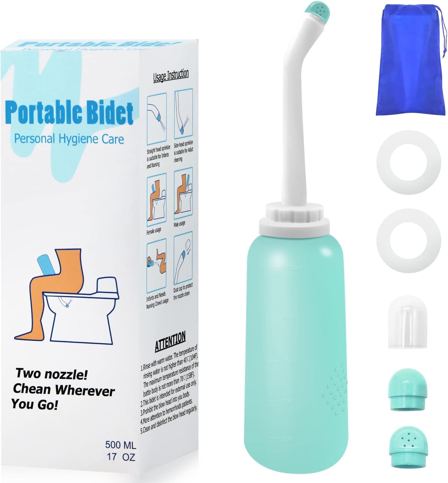 SNUSIM Peri Bottle for Postpartum Care, Portable Bidet