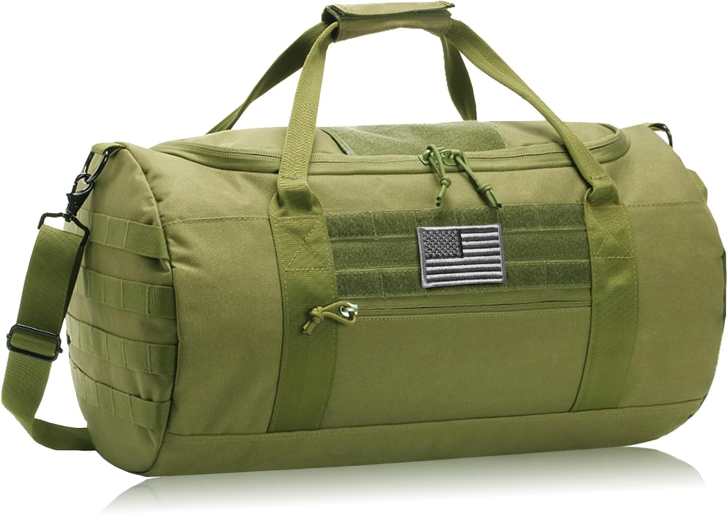 DBTAC 40L Tactical Gym Bag for Men | Military Heavy Duty Duffle Bag with Adjustable Strap for Gym Workout Fitness, Basketball Soccer Sport Training & Weekend Travel, Green