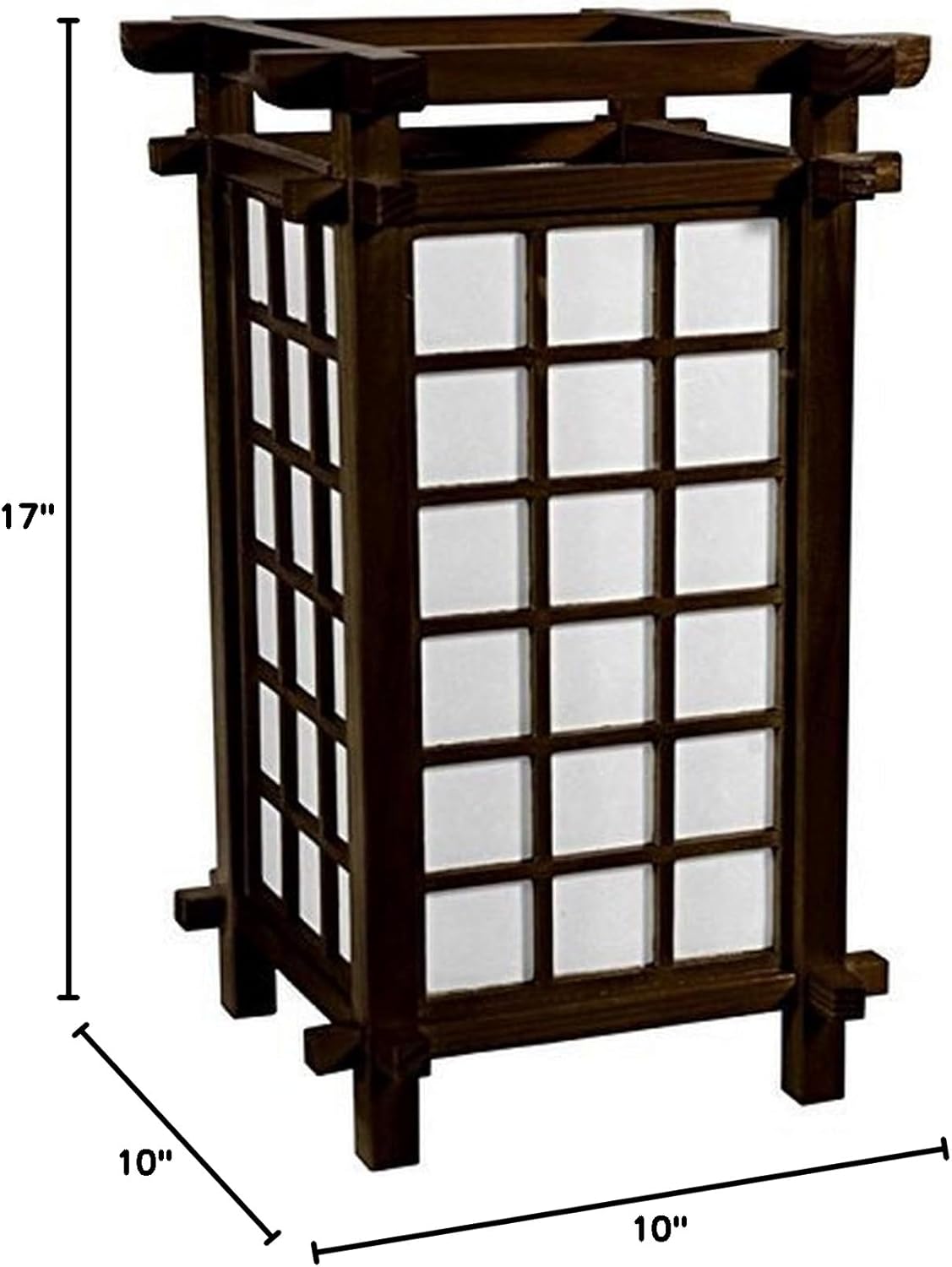 Red Lantern 17" Ido Lamp, Rosewood