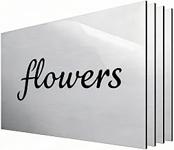 Laser Engraving Sign, 30 x 20 cm, 4 Panels ABS Plastic, Engraving Plate, Brushed Silver Panel with Black Engraving for Yard Signs