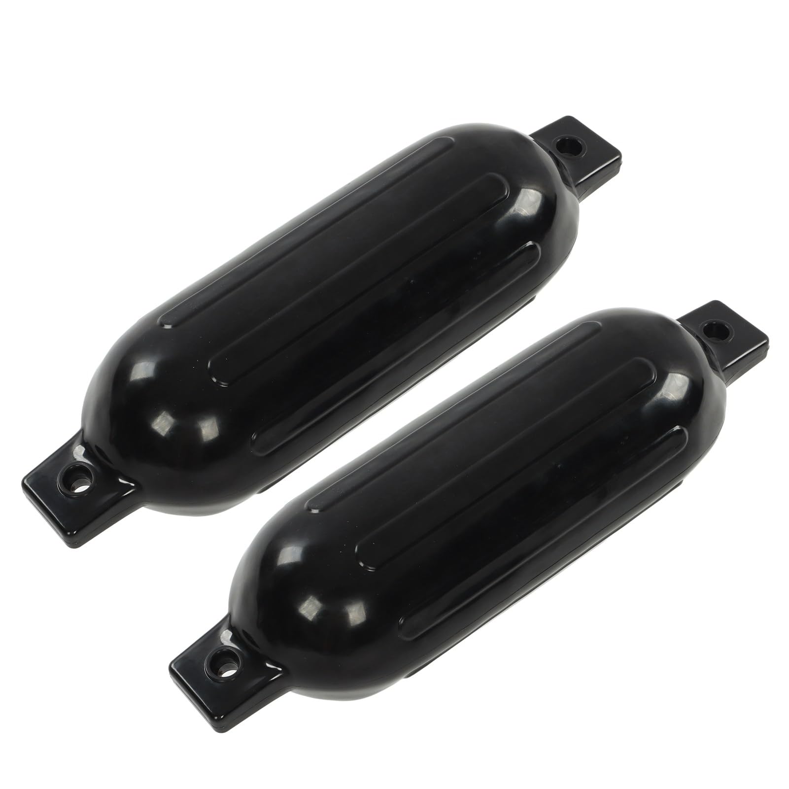 Qqmora Parabordi per Barche Gonfiabili, 2 Pezzi Parabordi per Barche Impermeabili Neri Forti Buffer Antigelo Elastico 6,5 X 23 Pollici per Banchine Yacht Canoe Pontoni