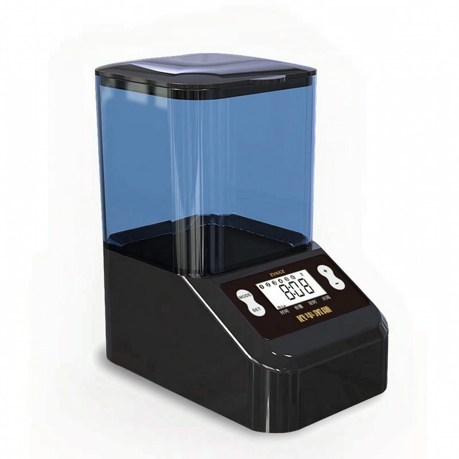 Mangiatoia con Regolatore di Tempo Programmabile Alimentatore con Cavo USB Digitale Alimentatore Regolatore di Tempo per Acquario, Nero, 1000ml Doppia Alimentazione Grandi Granuli