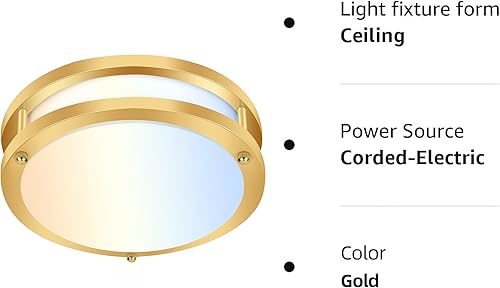 Miniatura 6 de hykolity Lámpara de techo LED de montaje empotrado de 10 pulgadas, 17 W, 1100 lm, 2700 K3000 K3500 K4000 K5000 K, luces de techo ajustables,