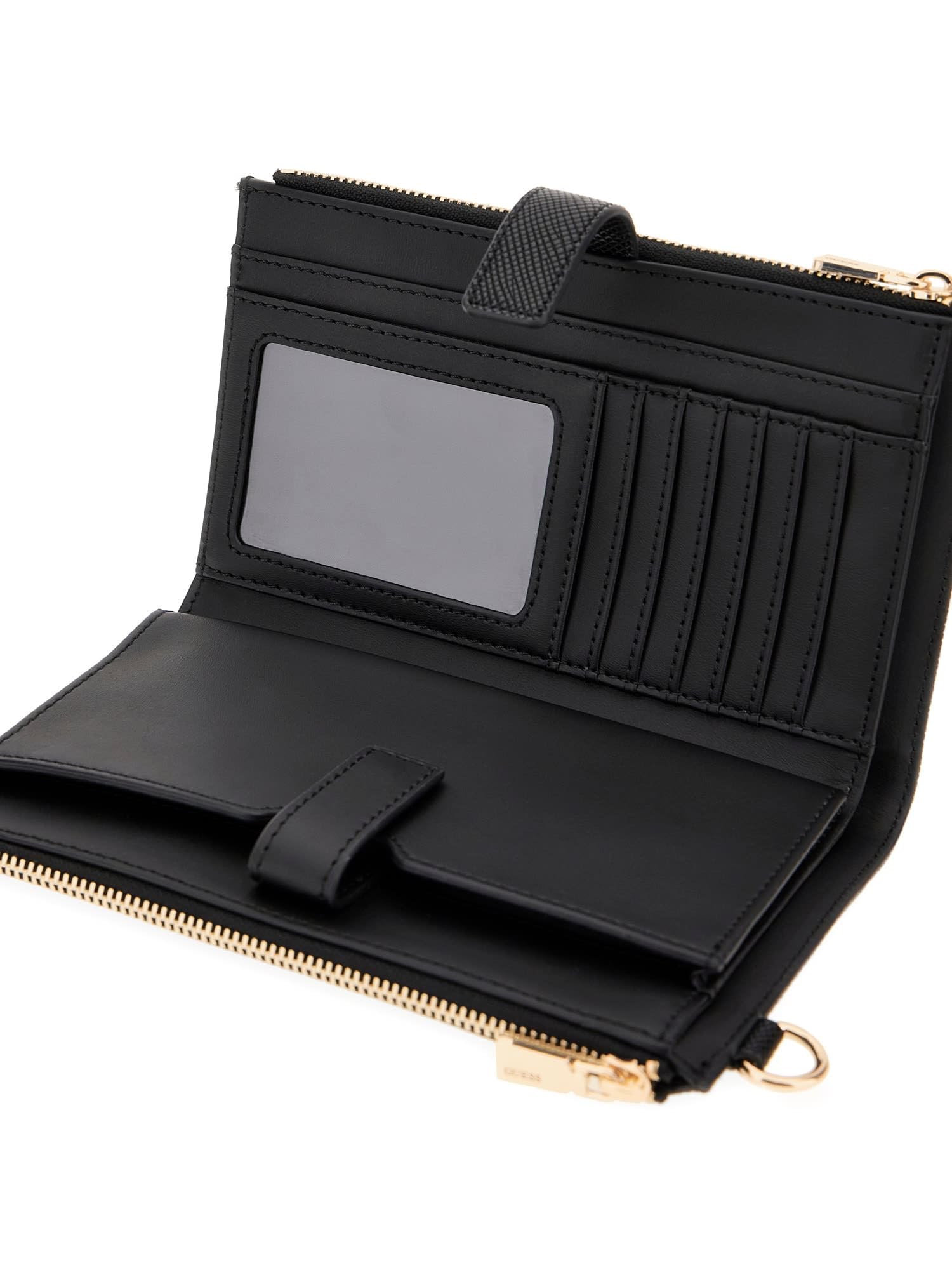 GUESS portafoglio Laurel II SLG Double Zip Organizer Black nero