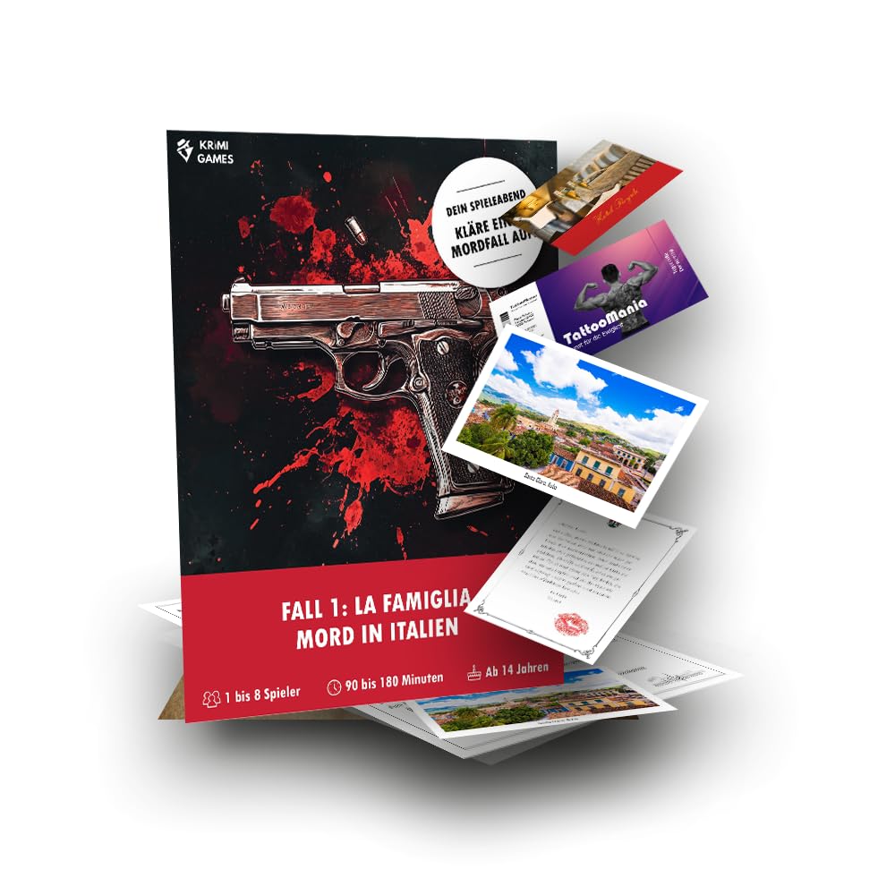 KrimiGames® Fallakten Spiele - Realistisches Crime Game für zu Hause - Krimi-Spiele für Erwachsene - 3 spannende Kriminalfälle lösen (3 für 2 Deal) - Mordfall lösen Spiel für 1-6 Personen ab 14 Jahren