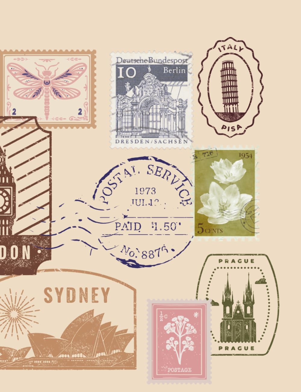 Ballet Summer Intensive Journal for Dancers | Daily Corrections Tracker, Goal Setting, and Self-Care Log: Travel Stamps Edition