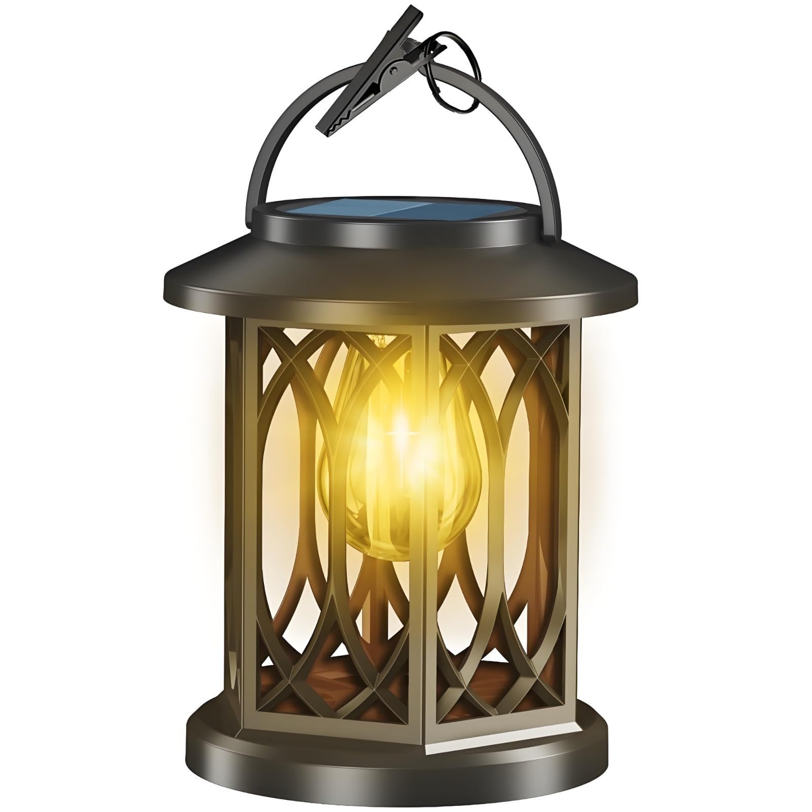 Aiwdeyi Solar Lanterns for Outdoor Garden Flickering Flame Effect, Solar Powered & Battery Charged Waterproof Garden Lanterns for Hanging, Table Lantern for Outsid,Lantern Outdoor Waterproof Light