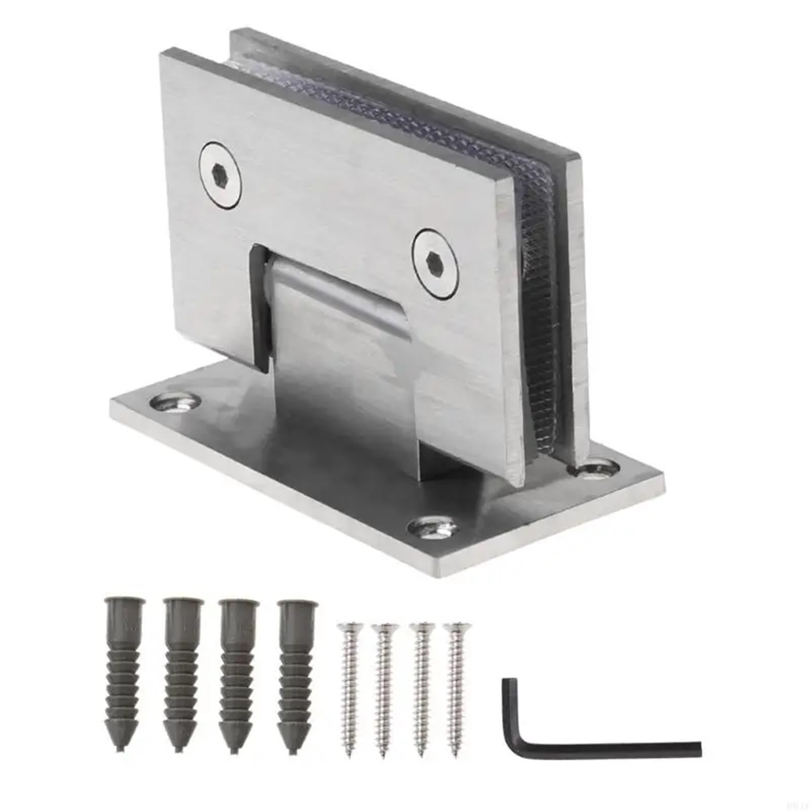 Pknaqwlsx Silver R9jf 8-12Mm Glass Door Hinge Bathroom Shower Door Frameless Bracket Wall Mounted Door