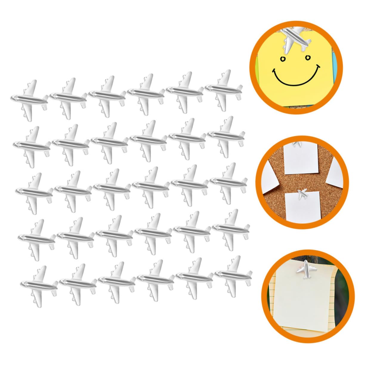 5 Sätze Metall Push Pin Flugzeugform Pinnwand Stecknadeln Kreative Büro Und Wohnaccessoires Für Karten Fotos Und Ankündigungen Einfach Zu Lagern Und Sicher Anwendung 30 Stück * 5