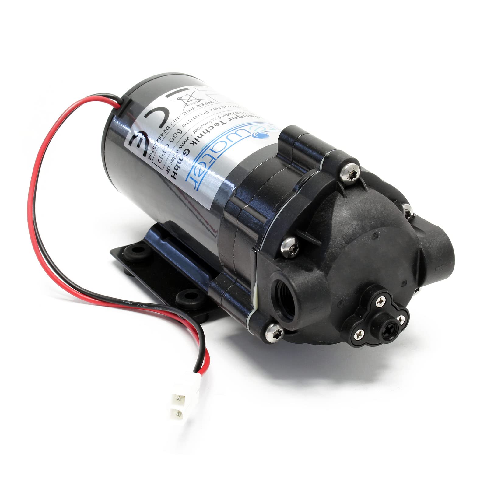 Wiltec Black Booster Pump With 600 Gpd (2300 L/Day) 108W For Reverse Osmosis Systems