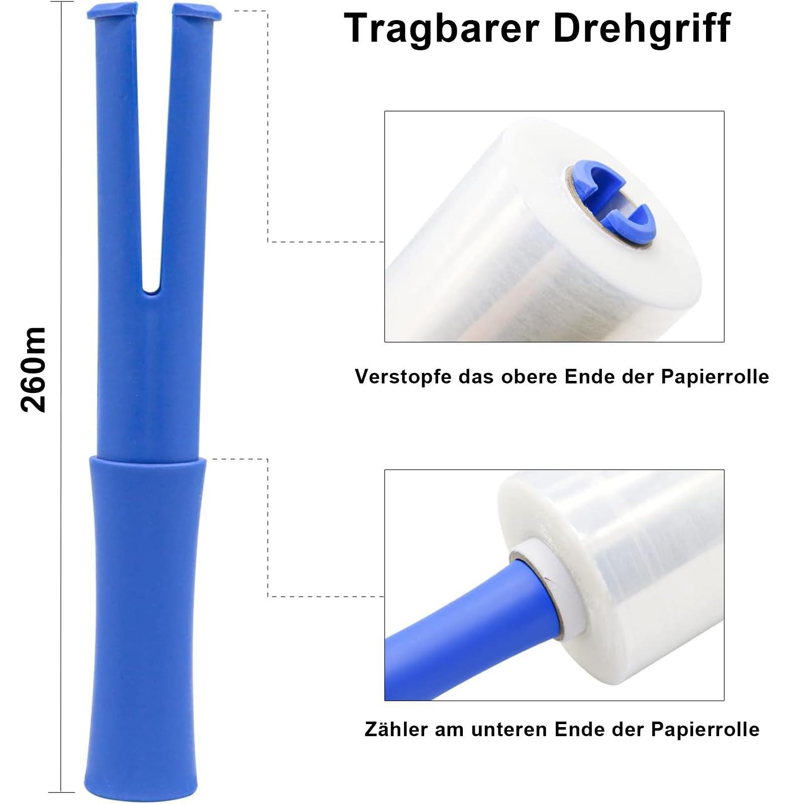 BOMEI PACK Lot de 6 rouleaux de mini film extensible transparent extra résistant pour déménagement, stockage et expédition