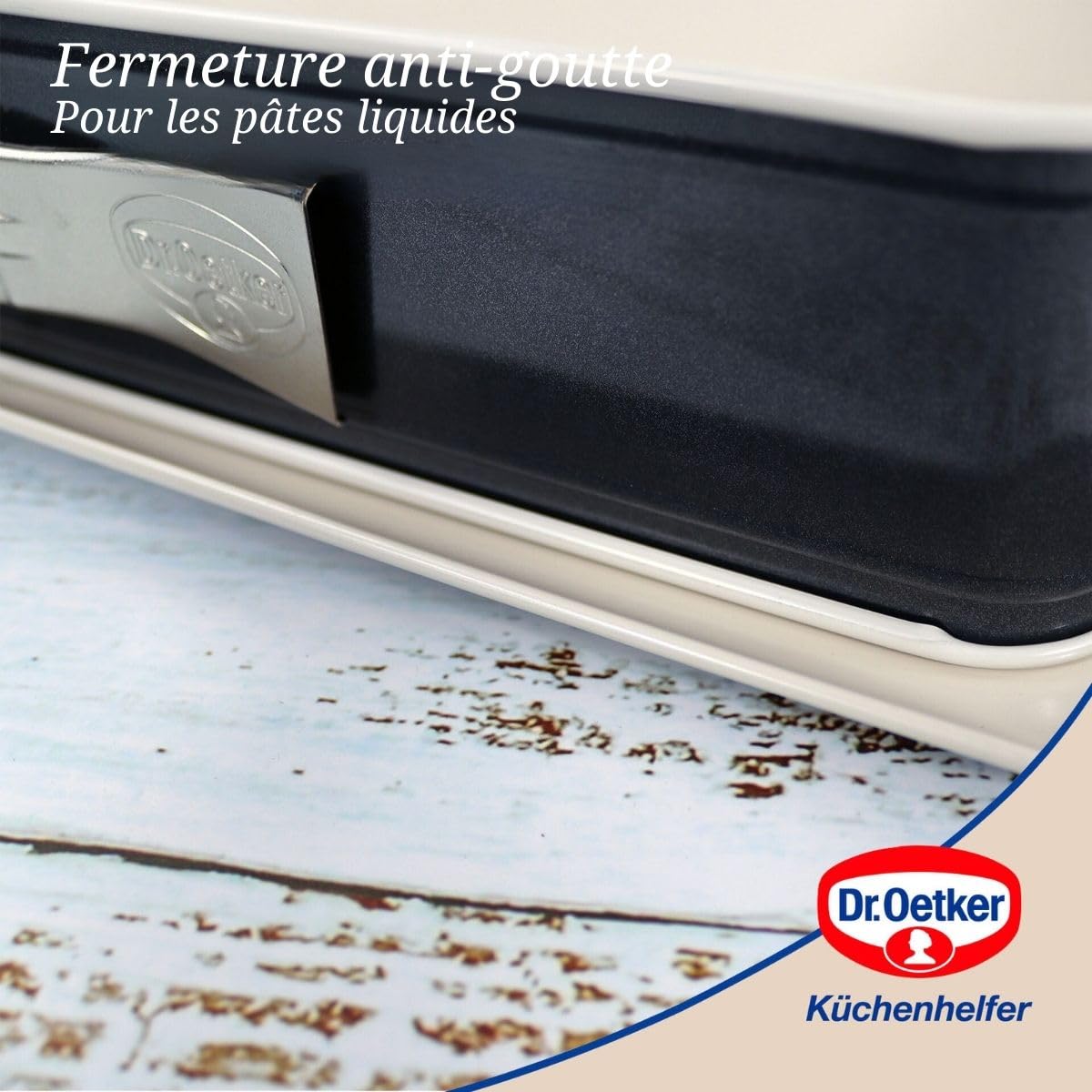 Dr. Oetker Moule à Gâteau Rectangulaire Avec Charnière, Plat à Lasagne, Acier, Céramique, 38 x 25 x 7 cm, Noir 9