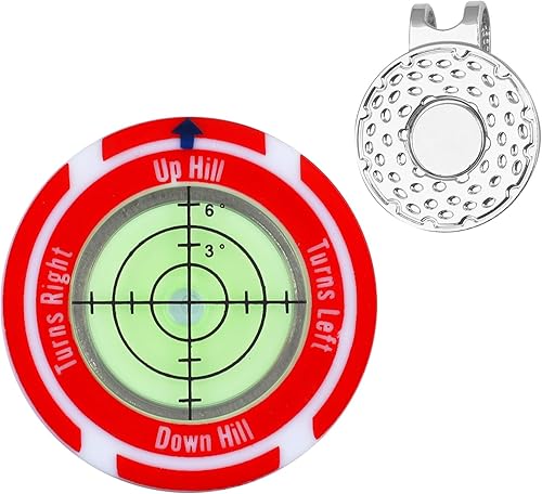 Miniatura 1 de Lector verde de golf, marcador de pelota de golf, ayuda para poner nivel de pin con clip para sombrero, lector de pendiente verde de golf con ayuda