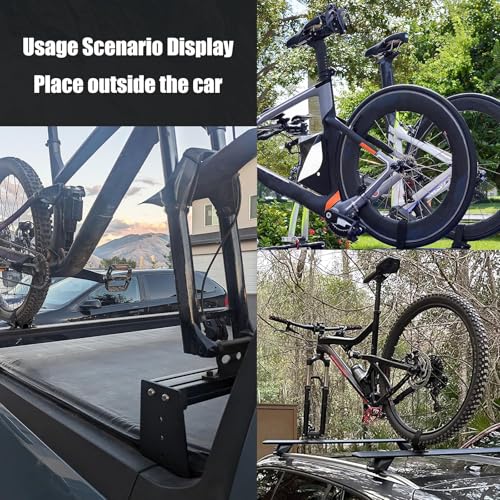 RYANSTAR RACING Bicycle Rack Mount Front Fork Mount Bracket & Bicycle Rear Wheel Holder Set Compatible with Most Road Bicycles Mountain Bikes - Thumbnail 5