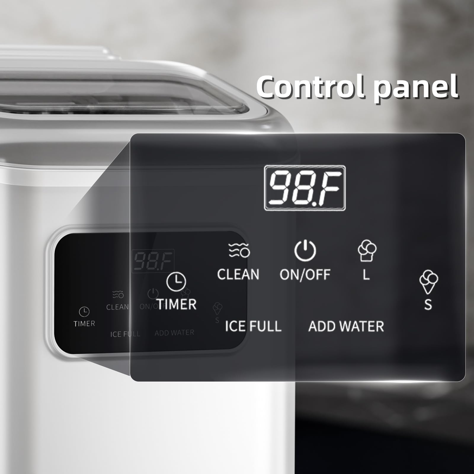 Antarctic Star Countertop Ice Maker, Portable Ice Machine with Carry Handle, 28Lbs/24H, 2 Sizes Bullet Ice, 24H Timing, 9 Cubes in 6 Mins Office/Kitchen/Bar White on Fridge.com