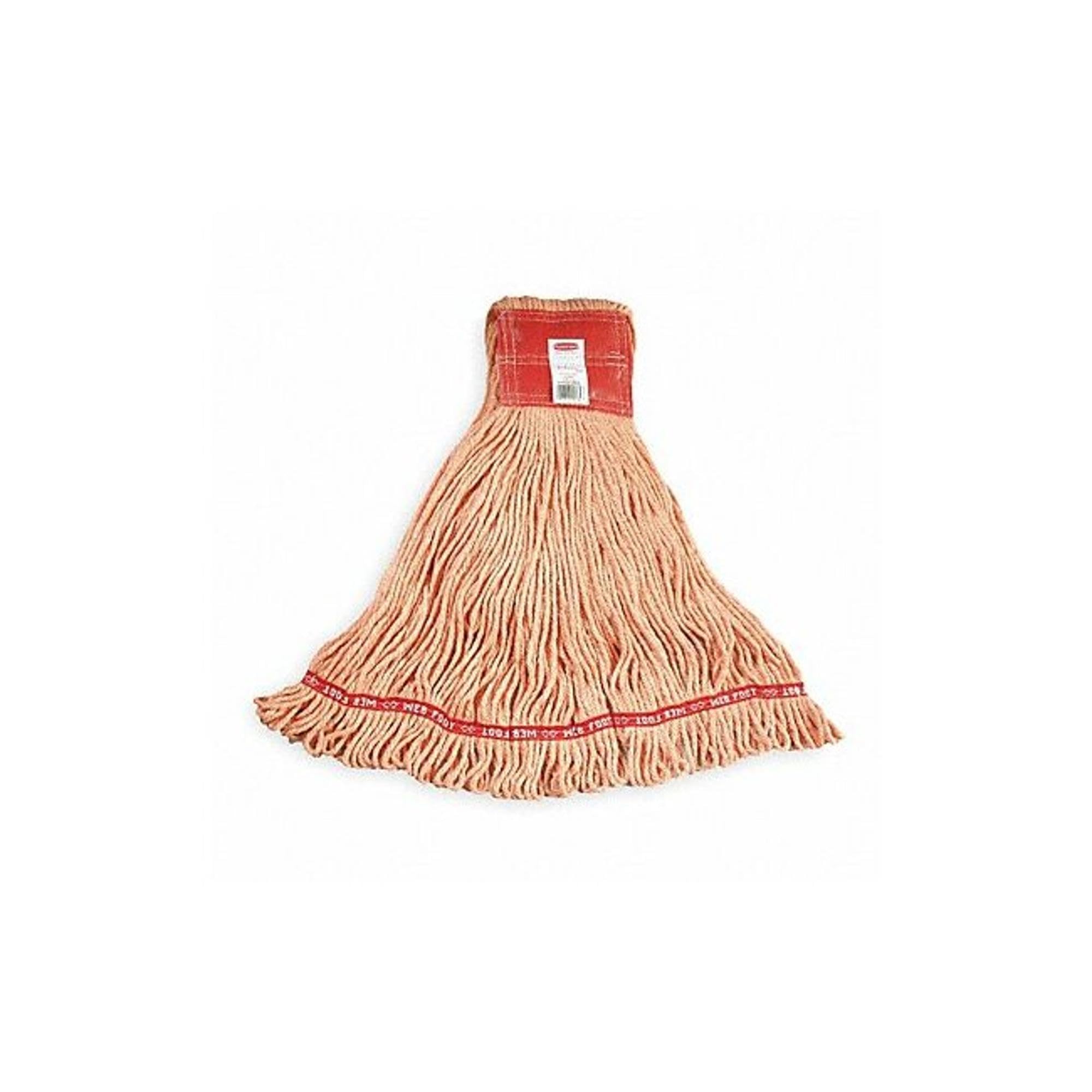 Rubbermaid Commercial Web Foot Shrinkless Mop, Medium, Orange, FGA25206OR00