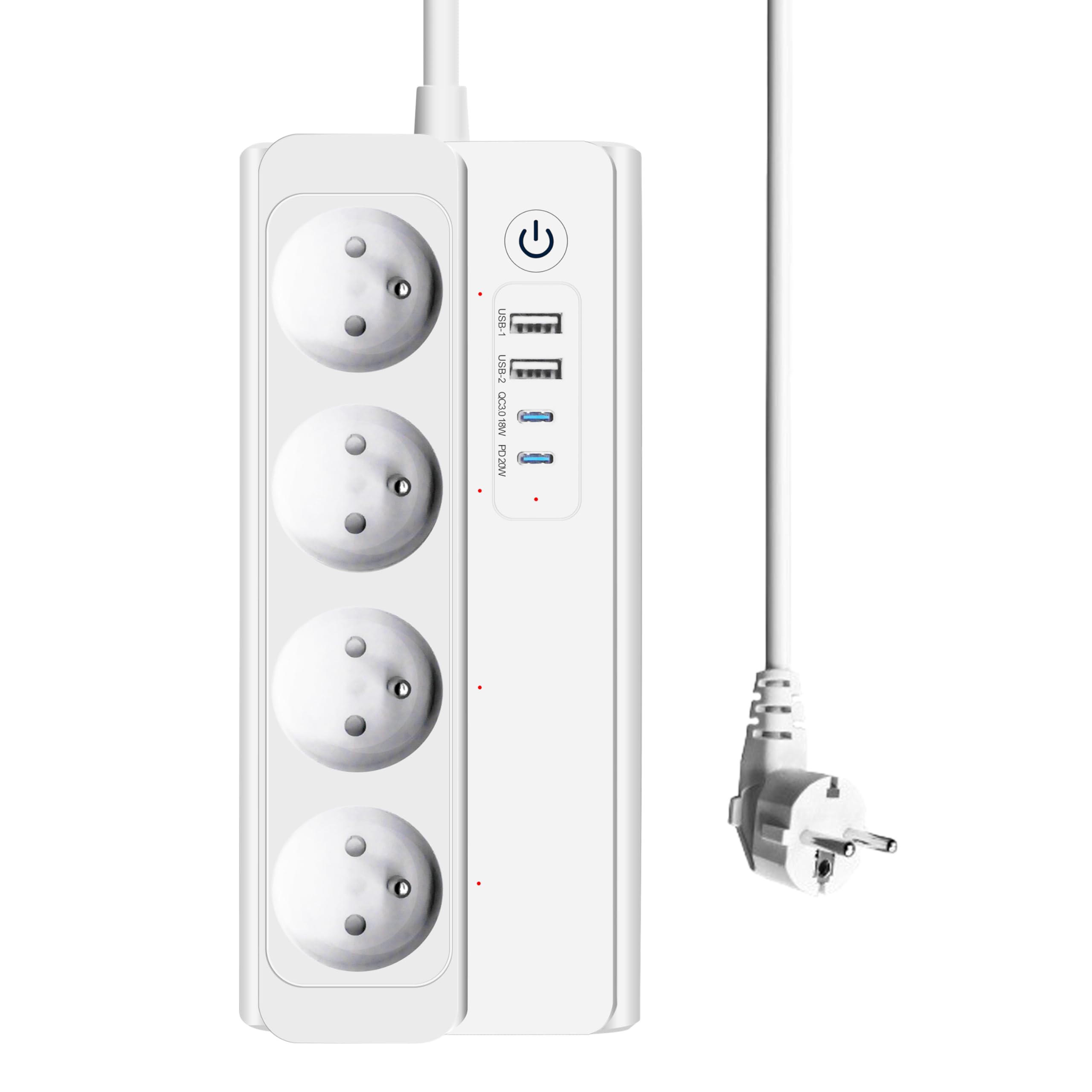 UseeLink Smart Matter Steckdosenleiste,Mehrfachsteckdose einzeln schaltbar kompatibel mit HomeKit,Alexa, Google Assistant, Fernzugriff, 1,5M