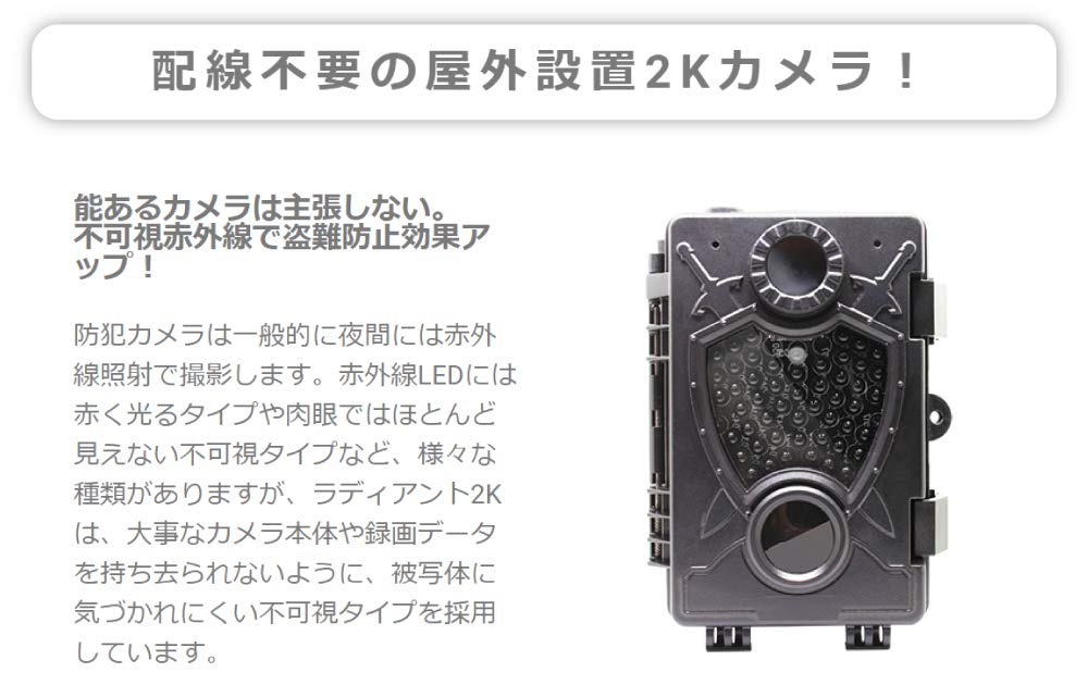 Radiant 2K TL-8000DTK 防犯カメラ ラディアント2K(TL-8000DTK)｜不可視赤外線搭載屋外設置対応