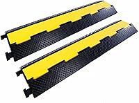 Vista 12 de Cubierta de cable de goma para rampa, protector de cable, rampas protectoras de manguera de alambre, 1 canal, capacidad de carga, 22000 libras