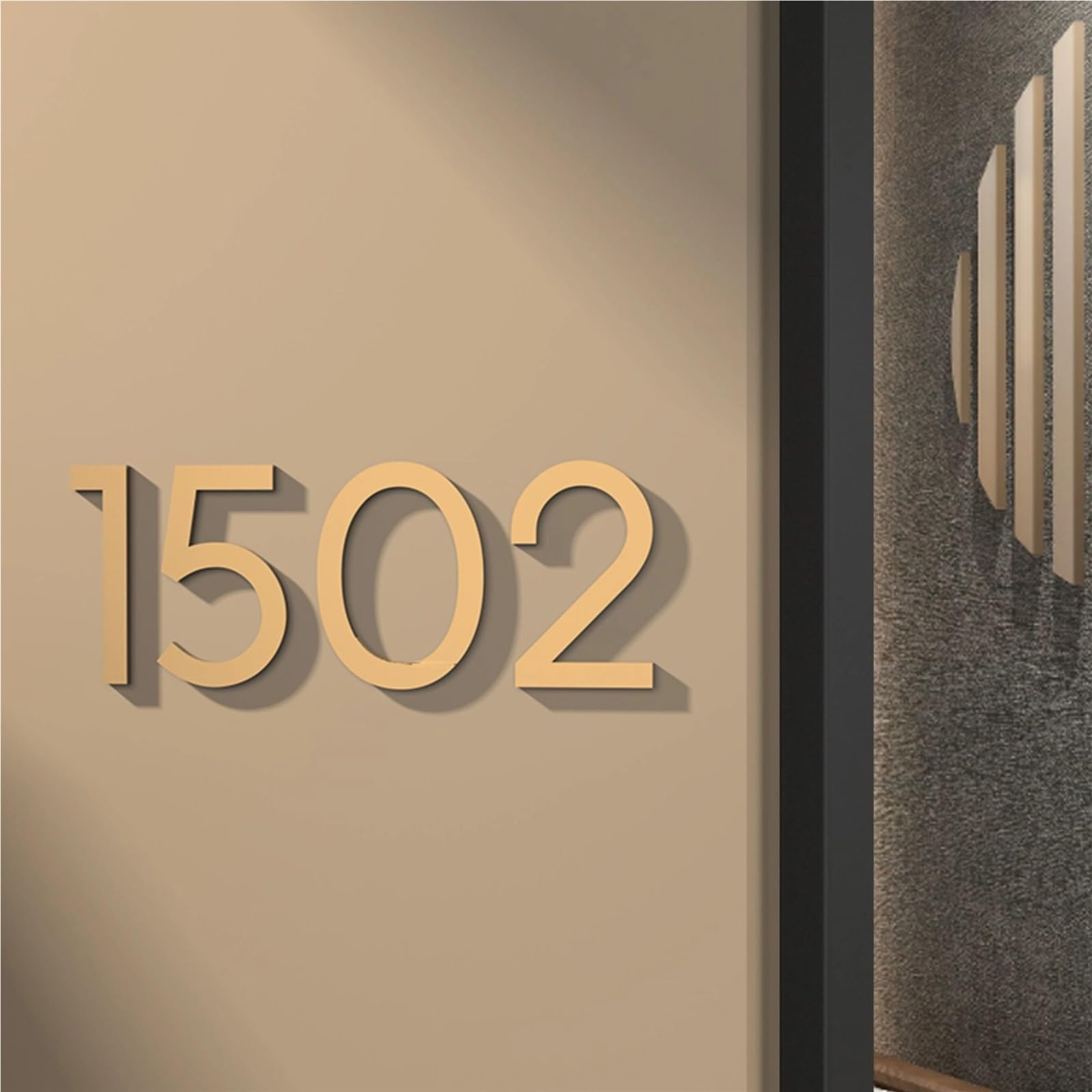 Numeri Civici Adesivo da parete con numero galleggiante in acrilico 3D Decorazione for l'esterno della casa in stile nordico(WHITE,15cm)