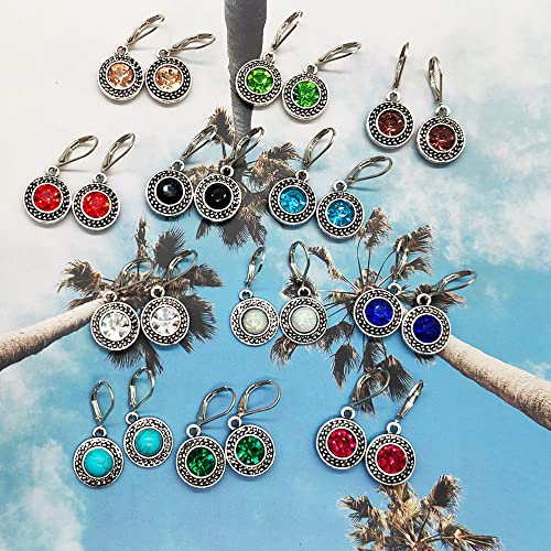 8/12 Pairs Silver Dangle Earrings for Women Multipack Teens Small Hoop Earrings with Charm Leverback Earrings for Women Handmade Earrings Bohemian Jewelry …3
