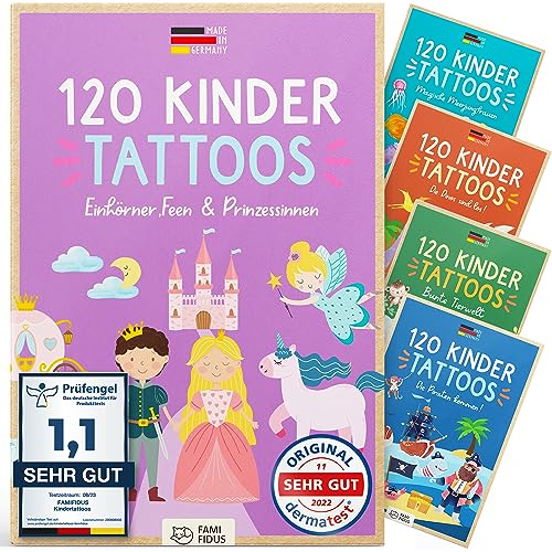 Famifidus 120 hautfreundliche Kinder Tattoos I Dermatologisch SEHR GUT I...