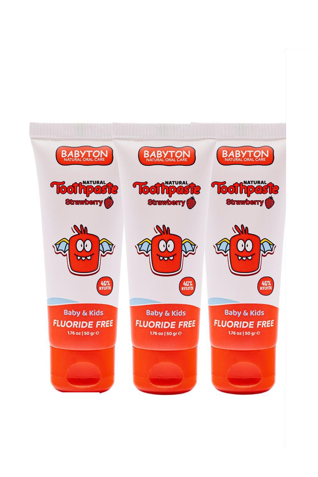 BABYTON Doğal Çilekli Diş Macunu 3'Lü Set 50 Gr