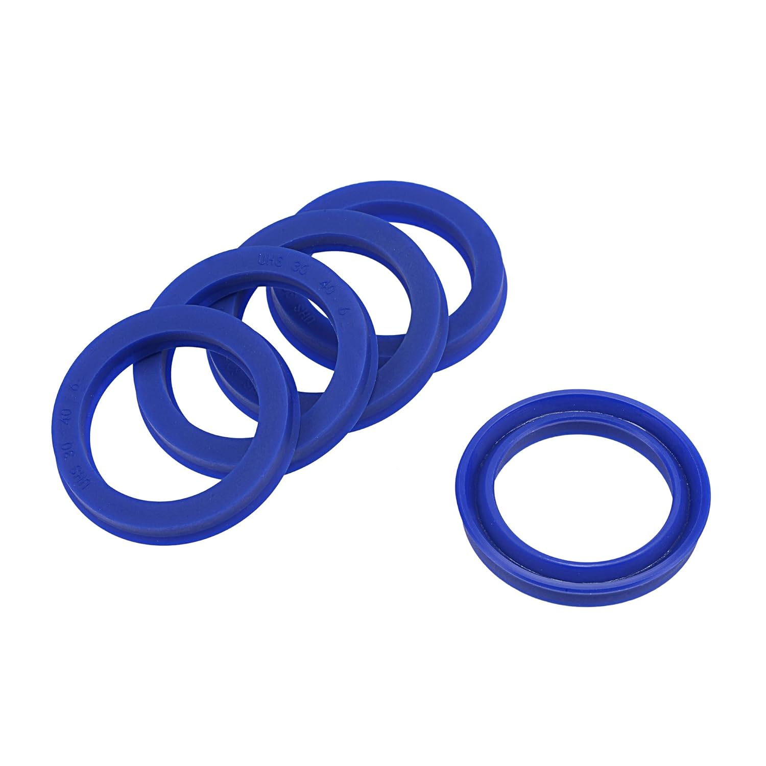 YOKIVE 5 Pcs UHS Radial Shaft Seals, Industry PU Oil Seals for Hydraulic Cylinders (Blue, 30-mm ID x 40-mm OD 6-mm Width)