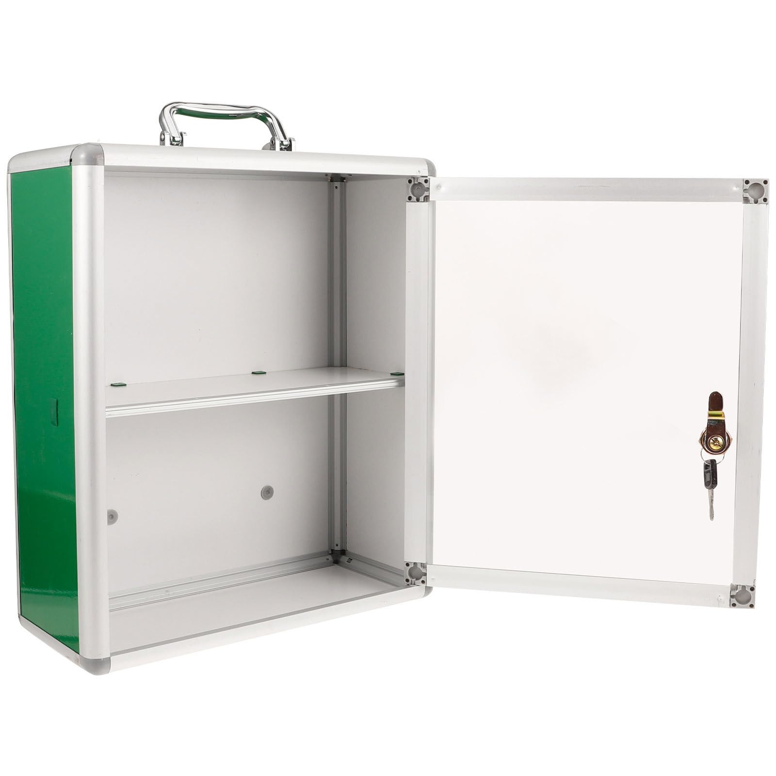 Milisten Gabinete de Primeros Auxilios Medianos de Pared 1 Unidad Panel Transparente Almacenamiento Visible Botiquín Público para Medicina Comunitaria Uso Doméstico y Oficina