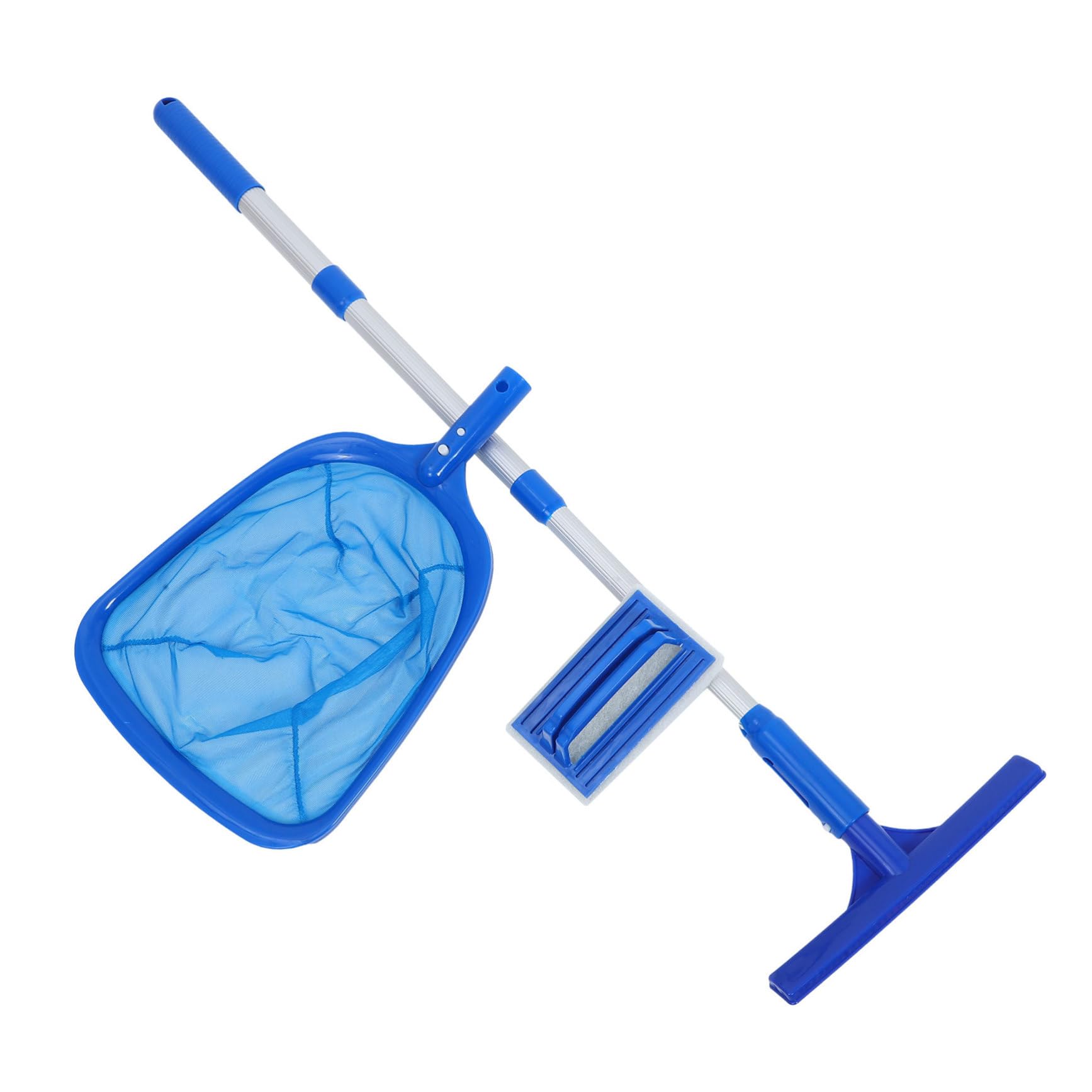 Toddmomy Kit de Limpieza de Piscinas con Poste Telescópico y Rastrillo de Malla para Spas, Equipo de Limpieza Eficaz para Decoración Verano y Mantenimiento de Piscinas Públicas