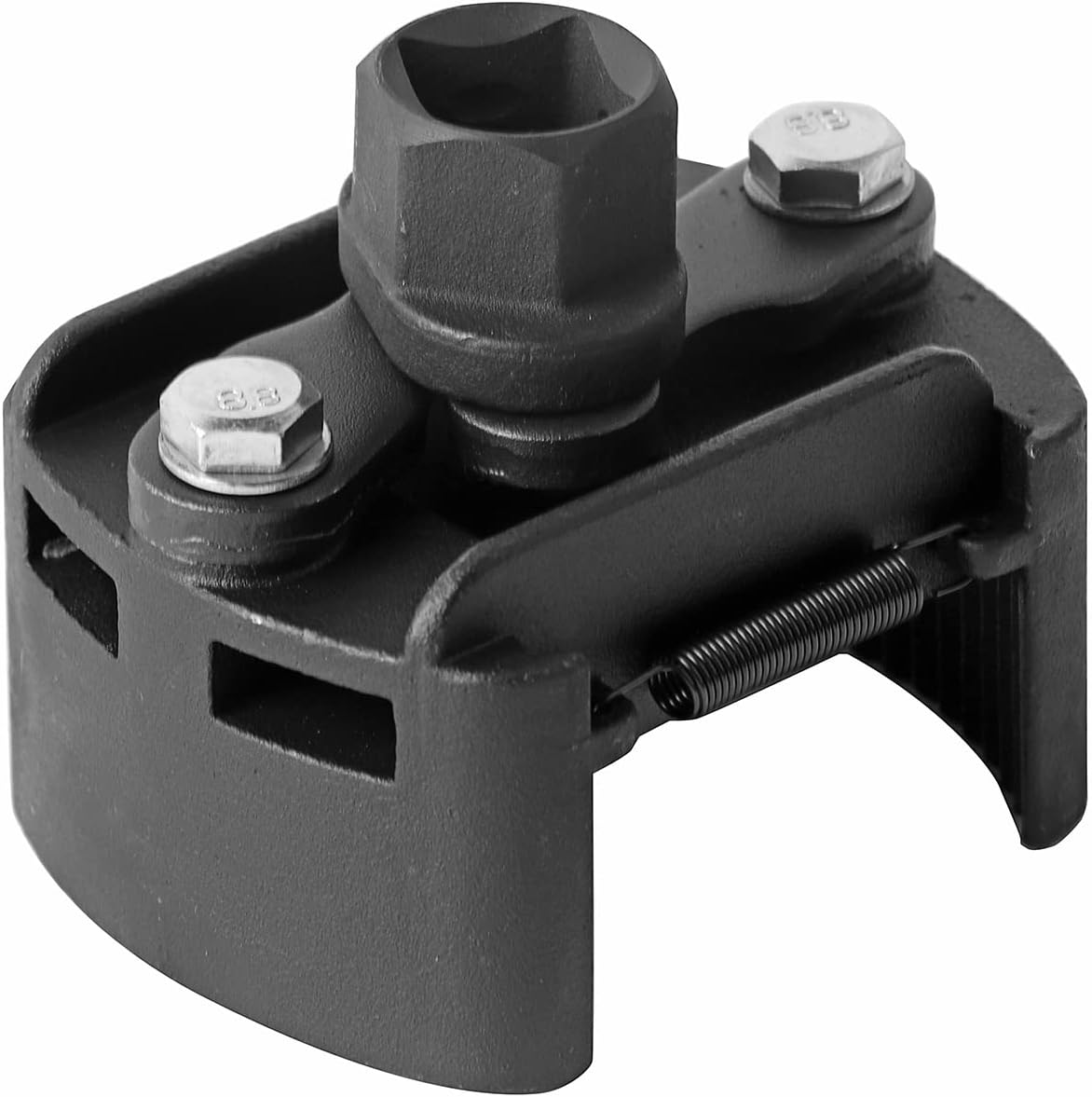 Klucz do filtra oleju, 1 szt. Czarny odlew ze stali 60mm-80mm Regulowany 2 szczękowy klucz do filtra oleju Narzędzie do usuwania paliwa Universal