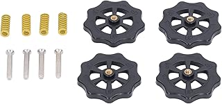 Tyenaza Porca de nivelamento de cama aquecida, diâmetro da porca de nivelamento de torção manual 22 mm, 4 peças, mola quente para cama 4 peças, parafusos M3 X 35 mm para impressora 3D