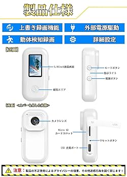 Amazon.co.jp: ZHTNC 小型カメラ 防犯カメラ WiFi搭載 超小型