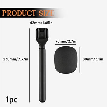 1x Handheld Wireless Mic Stand with Foam Pop Filter for Podcast Vlogging