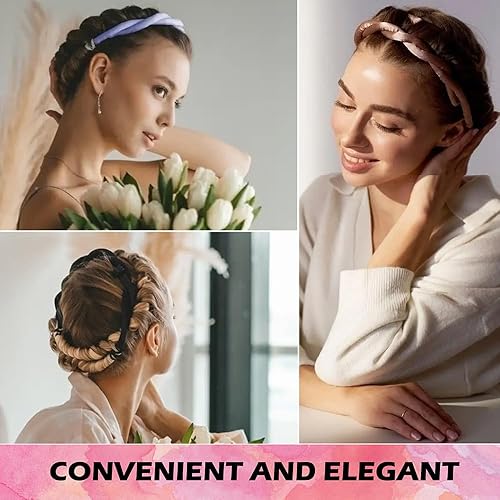 Miniatura 4 de Diadema pequeña con varilla rizadora sin calor, para cabello largo y corto, sin calor, para cabello largo y corto, diadema de rizos sin calor