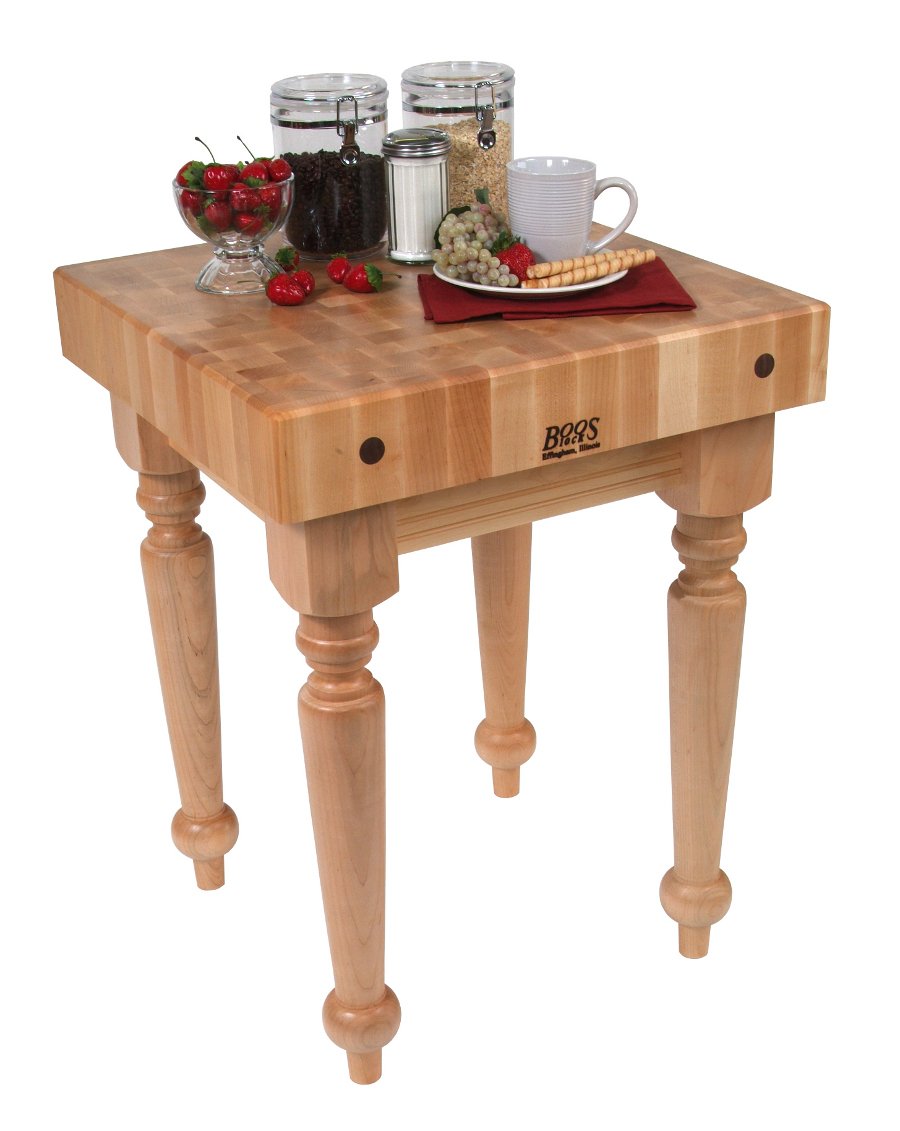 Amazon.com: John Boos Country Cutting Block Kitchen Table (30 in. x 24 in.)  : Home & Kitchen