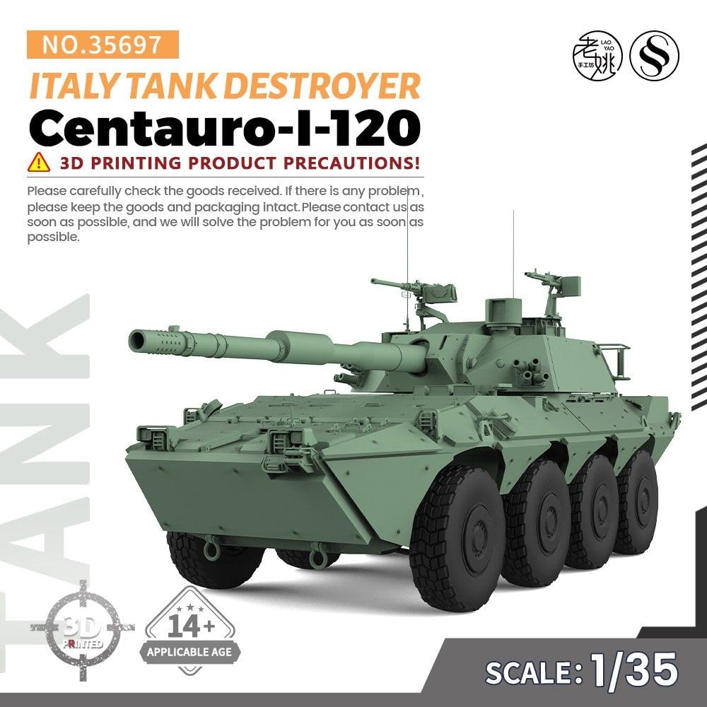 SS35697 Zestaw Wojskowy Model Włoski Centauro-I-120 Niszczyciel Czołgów 1/35