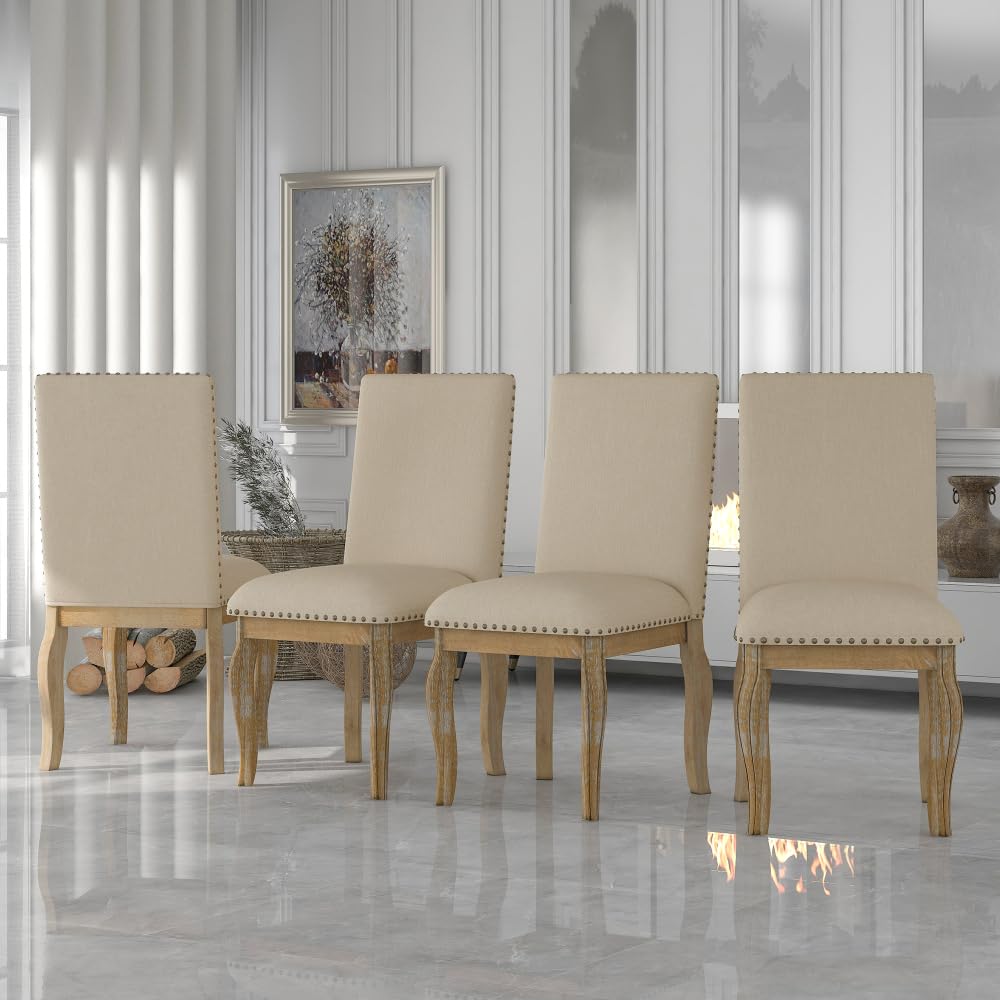 ⅰ. dining chair set Clihome Set of 2 Dining chairs Contemporary/Modern Linen