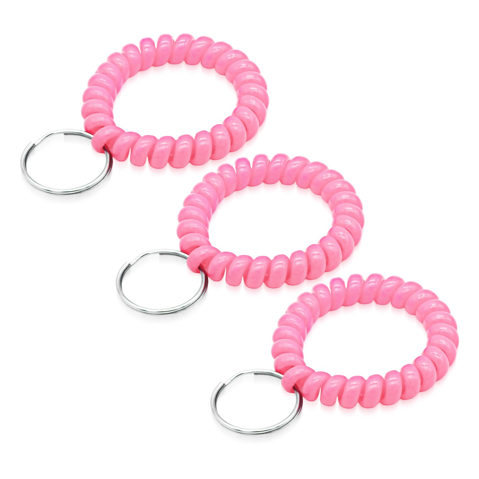 TENOC Spiral Coil Keychain, Anti-lost Key Chain Holder Lanyard Cord for Sauna Outdoor Sports and Gym Pool