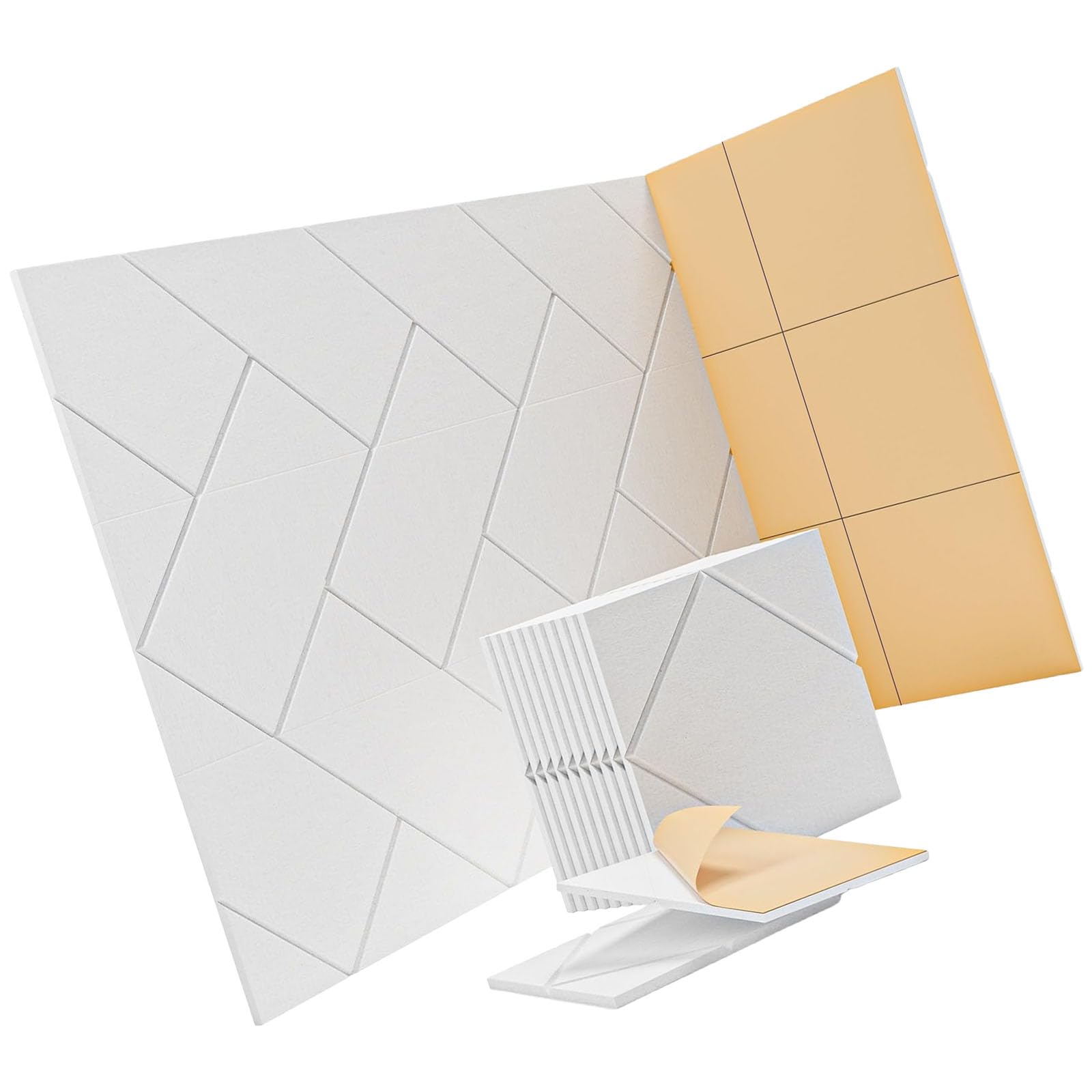 Tsophreniq 12Pcs Decorative Acoustic Wall Panels Sound Absorbing for Music Rooms Ceiling Enduring Panels Sound Absorbing for Music Rooms Ceiling Enduring