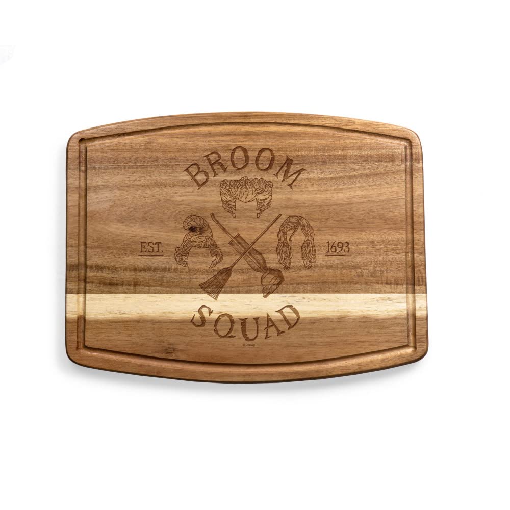 PICNIC TIME Disney Hocus Pocus Sanderson Sisters Ovale Acacia Cutting Board Serving Board Charcuterie Cheese Board with Juice Groove Halloween Kitchen