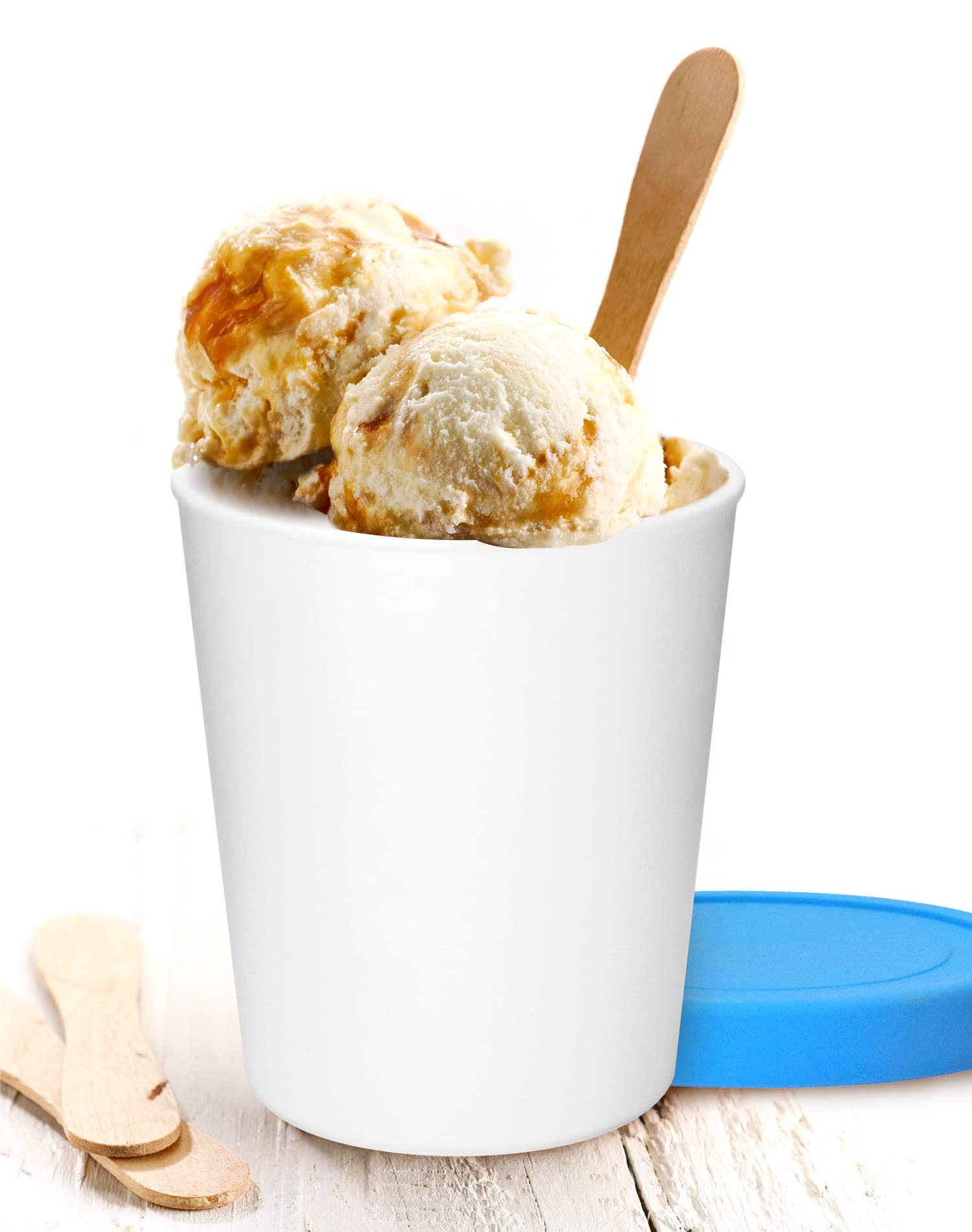 Set Contenitori Per Gelato Fatto In Casa - 4 Vaschette Riutilizzabili Con Paletta, Ideali Per Dessert! - Foto 3