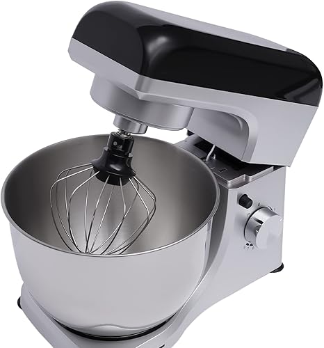Miniatura 1 de TdiriNar Mezcladora eléctrica de masa de alimentos, mezcladora comercial de acero inoxidable con cabezal inclinable de 110 V 500 W, máquina