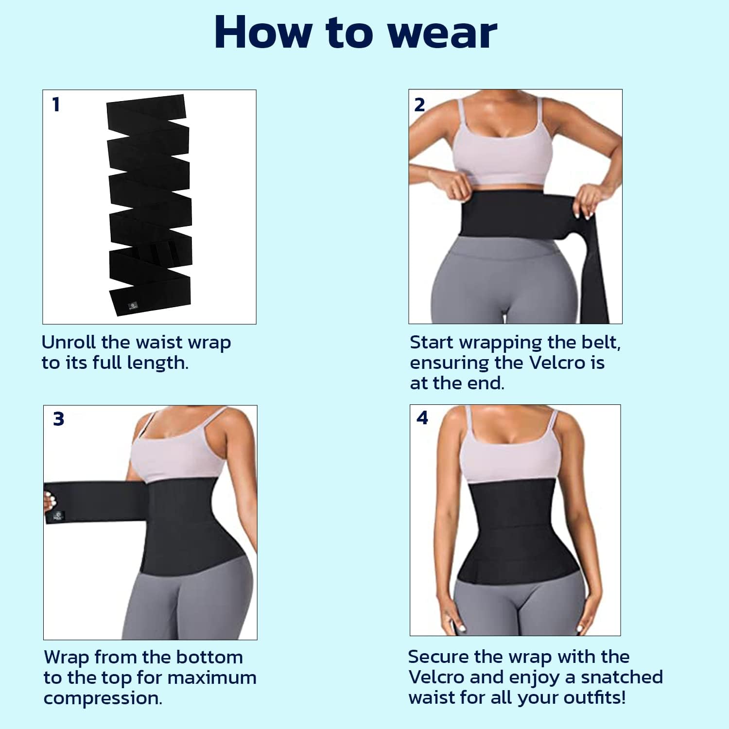 Boldfit Postpartum Belt After Delivery Slim Belt For Women Belly Fat Maternity Belt After Delivery Abdominal Belt After Delivery Pregnancy Belt Tummy Belt For Women Belly Fat Slimming Belt - 3 Meter