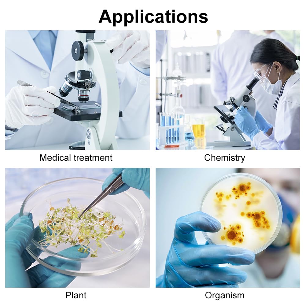 Piastra Petri,Petri Dishes,Piastra Petri in Plastica,Piatti Petri in Vetro, per Cultura di Laboratorio Lievito Batterico,10 con 2 Pipette di Trasferimento per Cultura di Laboratorio Lievito Batterico