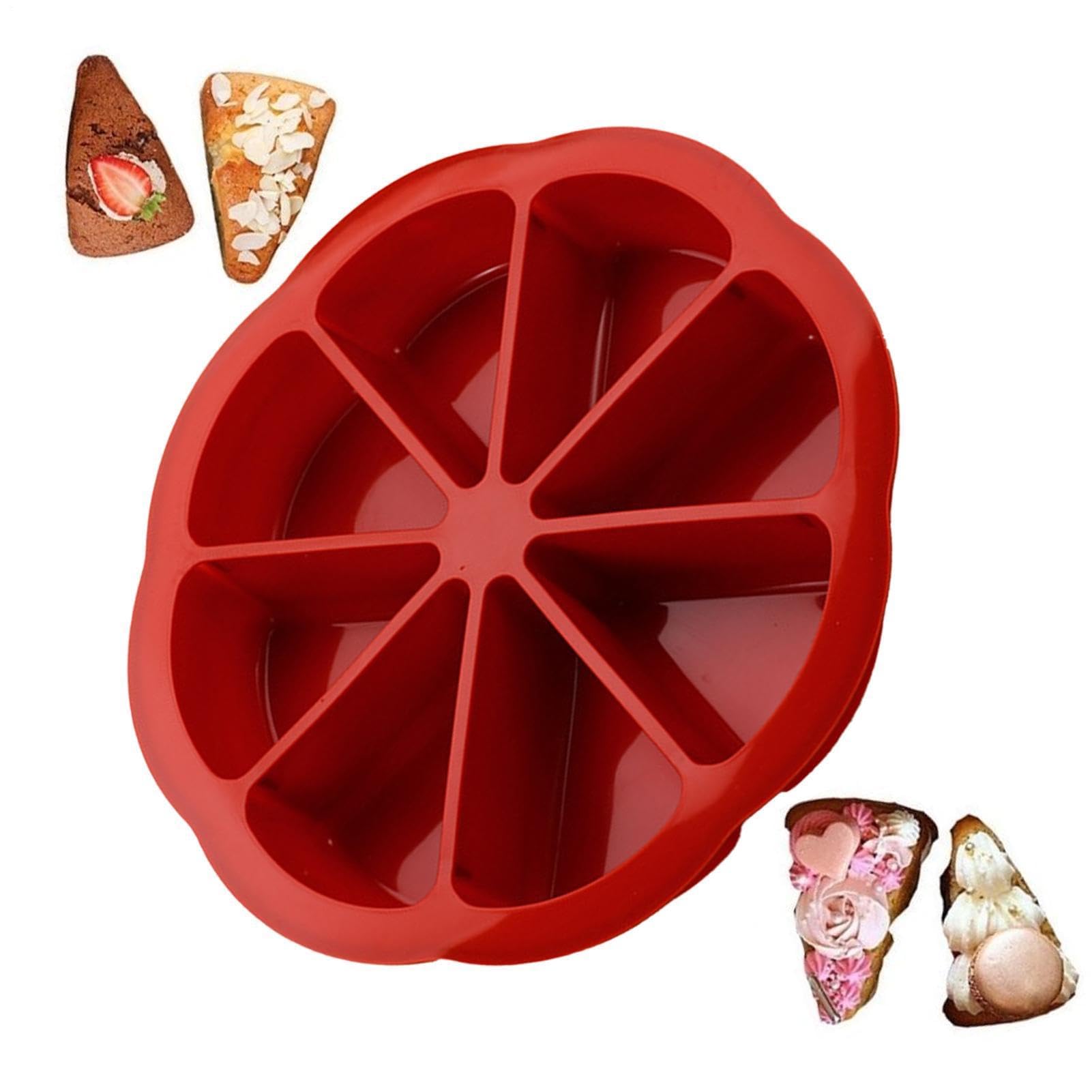 Trójkątna forma do ciasta do pizzy, 8-wnękowa, nieprzywierająca, silikonowa forma do pieczenia ciasta czekoladowego, chleba kukurydzianego, babeczek, mydła, DIY, narzędzie odporne na ciepło