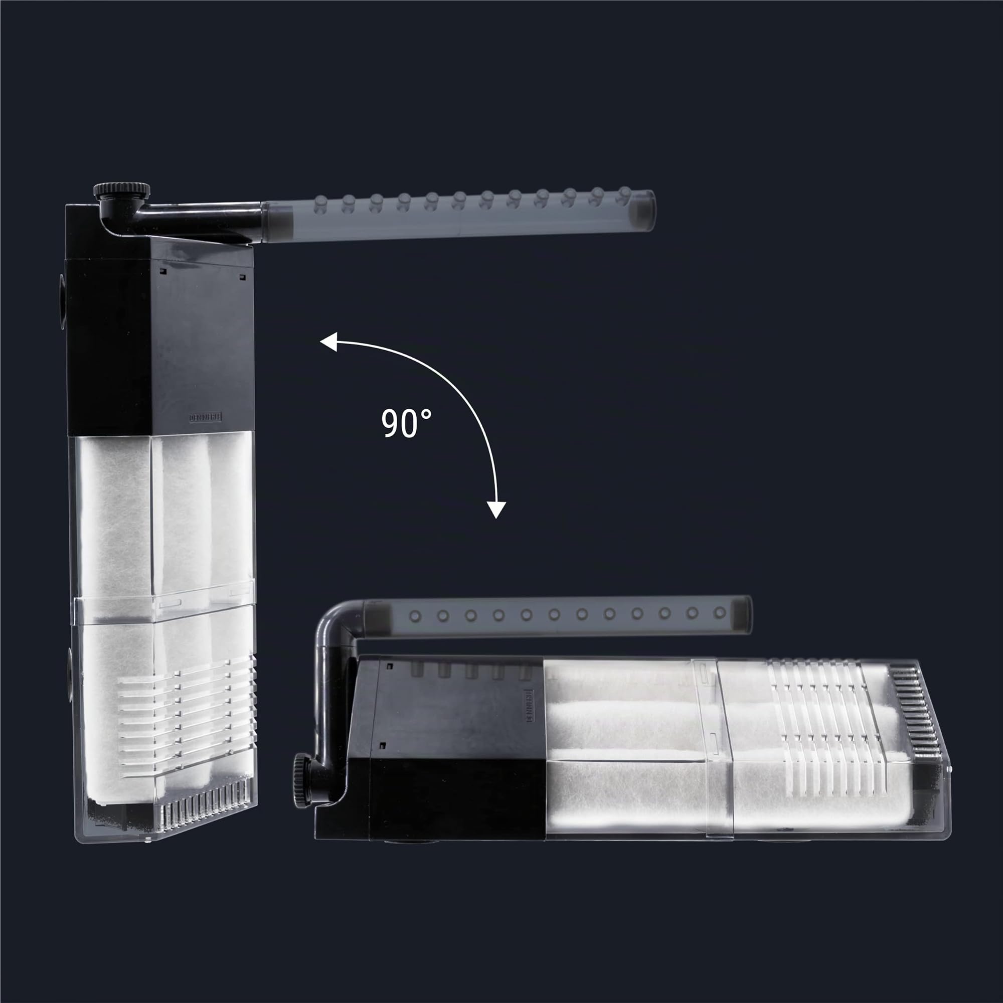 Dennerle Filtro angolare 100 – Filtro interno per acquari fino a 100 litri | Potente, silenzioso e compatto