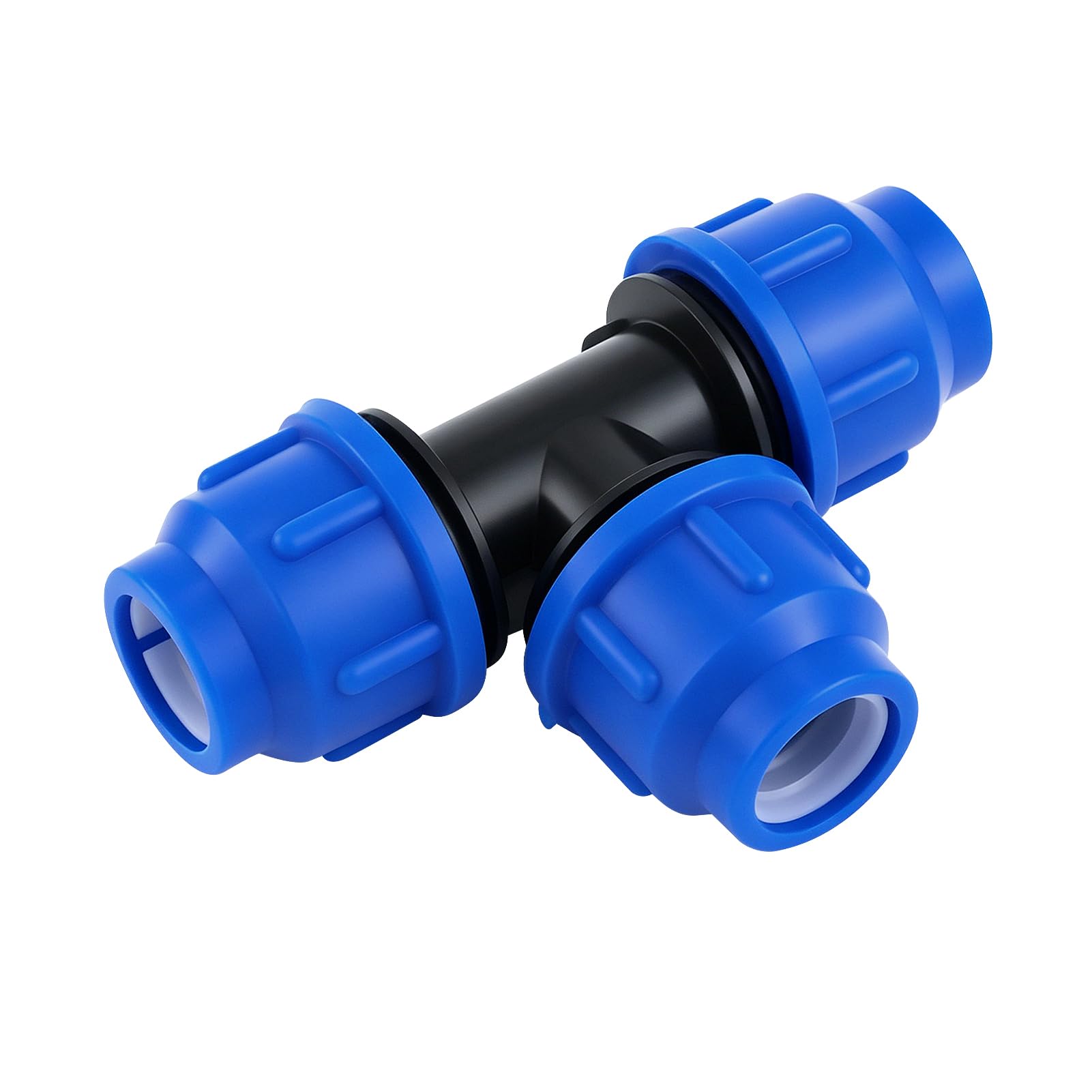 20mm Diameter T-Shaped Female MDPE PP tee Water Adaptor, Plastic Pipe Connector for PE/MDPE Pipes, 1 Pack